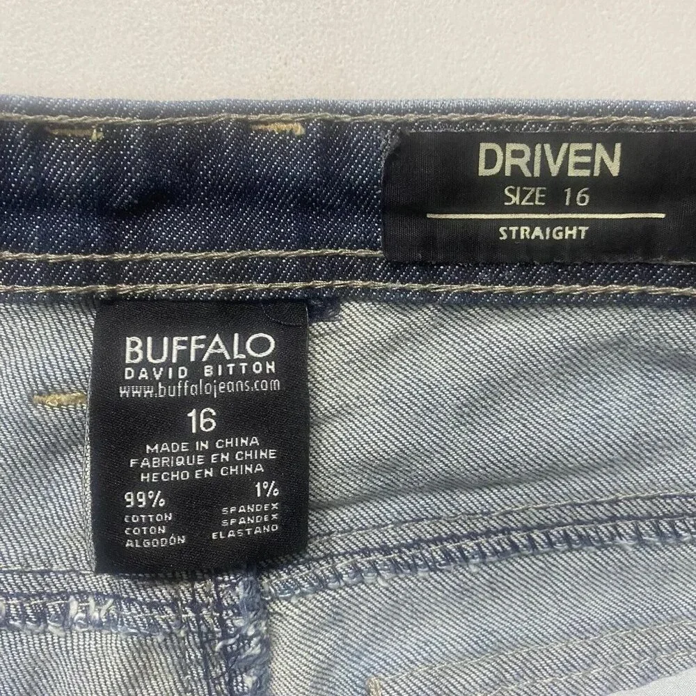 Buffalo David Britton Driven Size‎ 16 Straight Leg (29x29) Medium Wash
